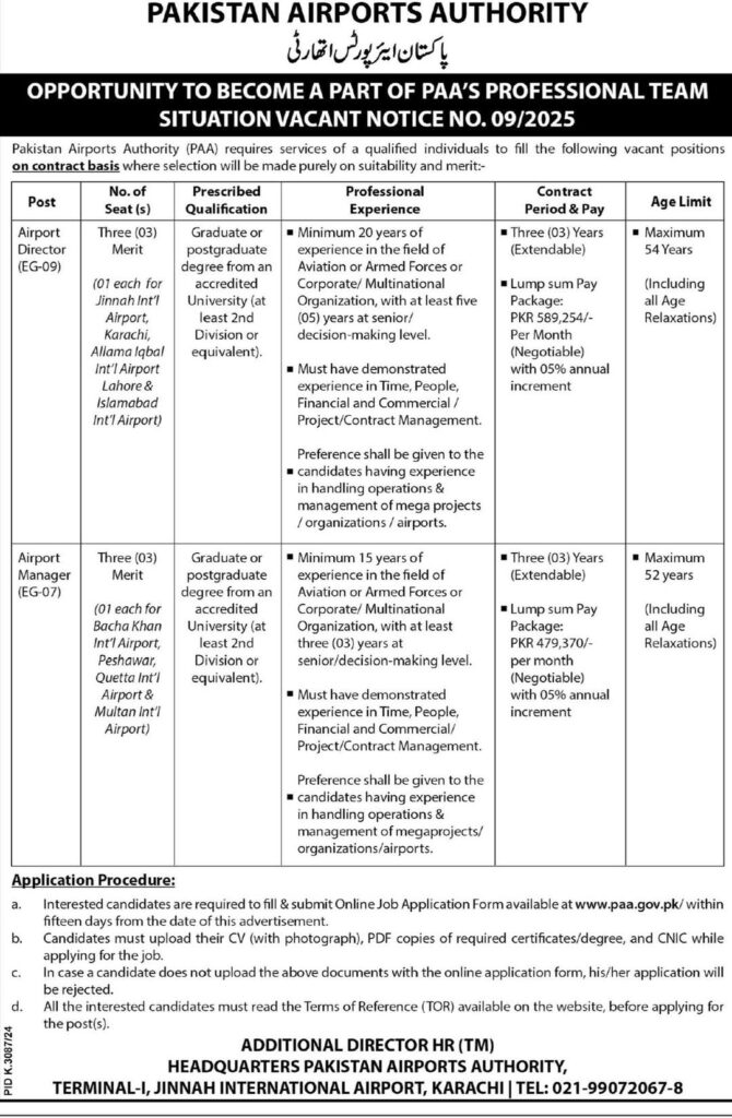 Airport Jobs in Pakistan
